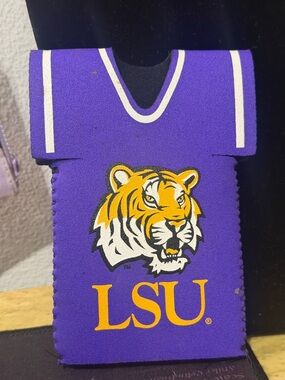 LSU Purple Tiger Can Cooler